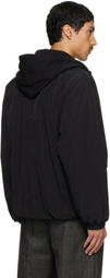 Solid Homme Black Layered Taffeta Jacket