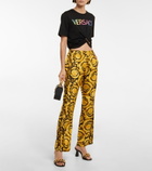 Versace - Barocco high-rise silk pants