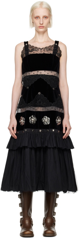 Photo: Chopova Lowena Black Combo Midi Dress