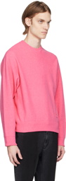 Wooyoungmi Pink Leather Patch Sweater