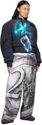 Gerrit Jacob Black Printed Bomber Jacket