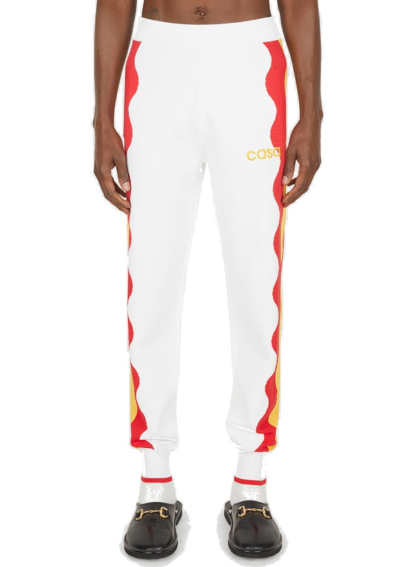 Photo: Knit Wave Track Pants in White