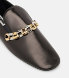 Jil Sander Chain-detail leather loafers