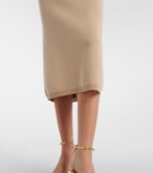 Alessandra Rich Cotton and cashmere pencil skirt