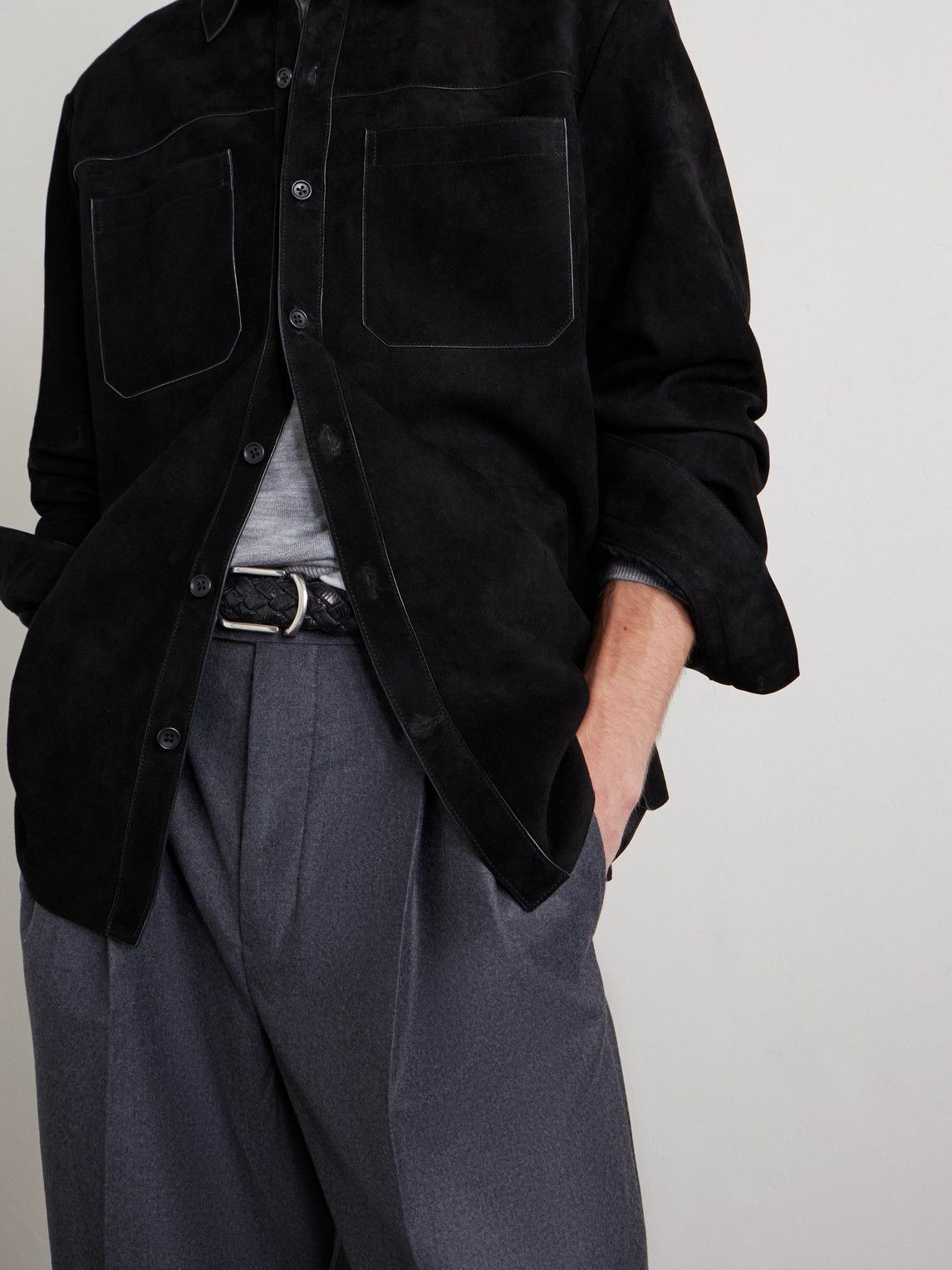 James Perse - Suede Shirt - Black