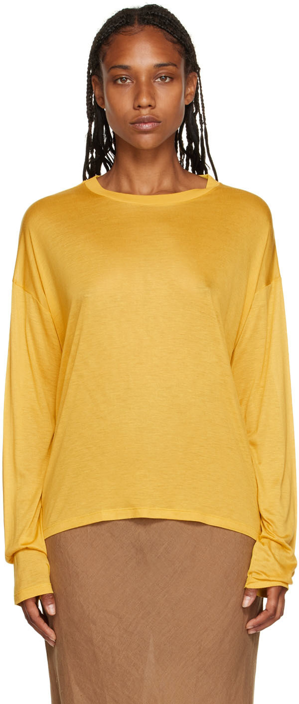 Baserange Yellow Bamboo Long Sleeve T-Shirt Baserange