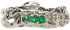 Vasiliki Silver Oysterling Gemstone Ring