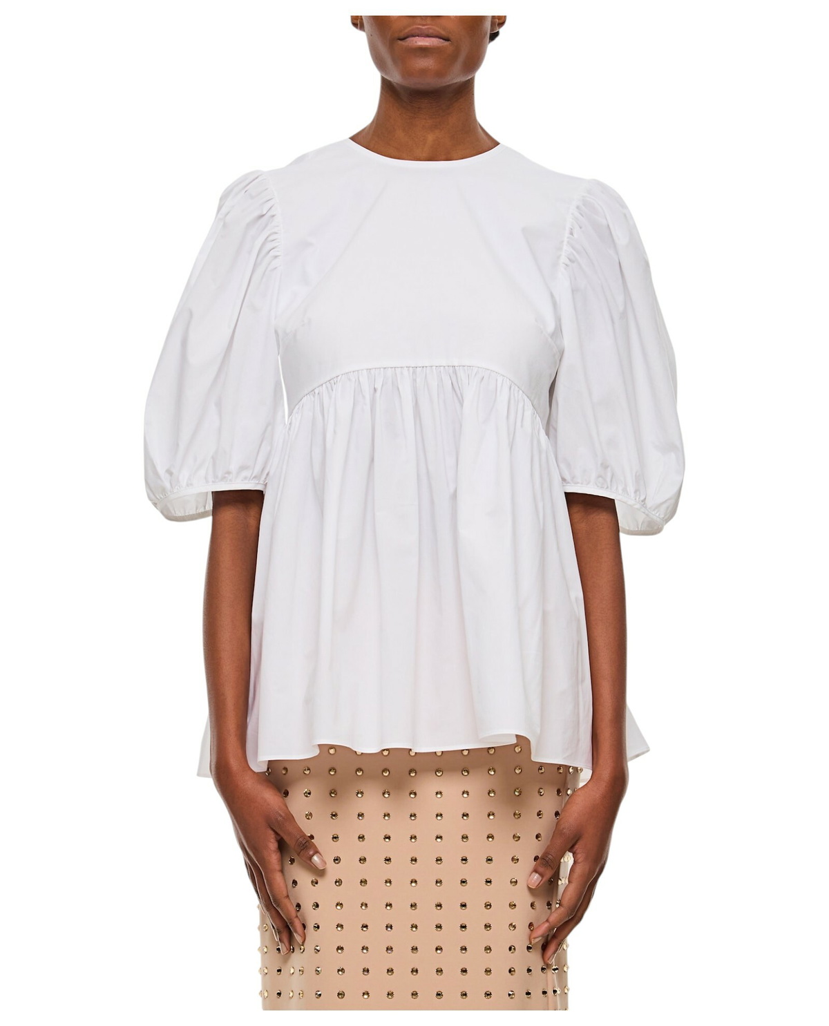 CECILIE BAHNSEN Alma Matelassé Puff Sleeve Blouse Cecilie