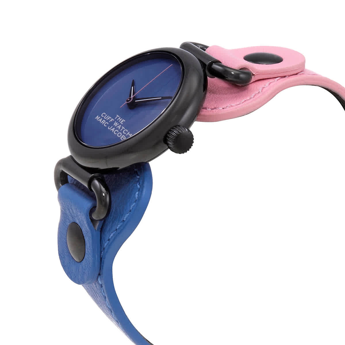 稀少 MARC JACOBS The Cuff Leather Multicolor Dial Ladies Marc Jacobs The Cuff Quartz Ladies Watch MJ0120190884