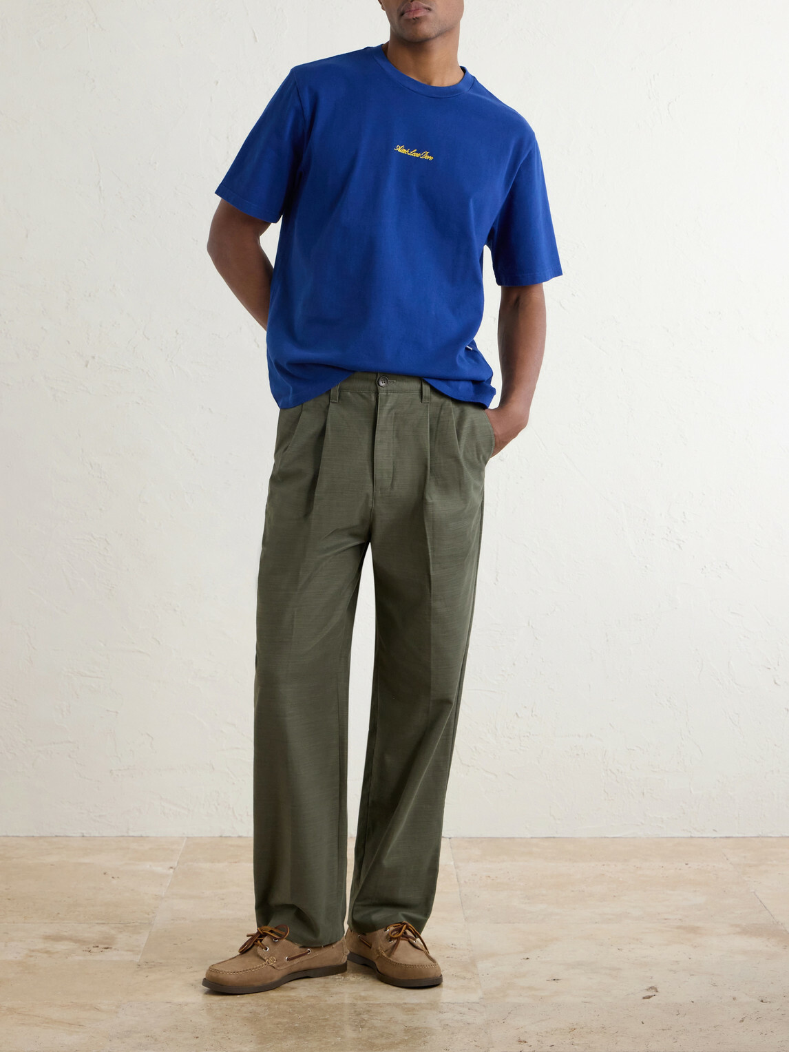 Aimé Leon Dore - Logo-Embroidered Cotton-Jersey T-Shirt - Blue