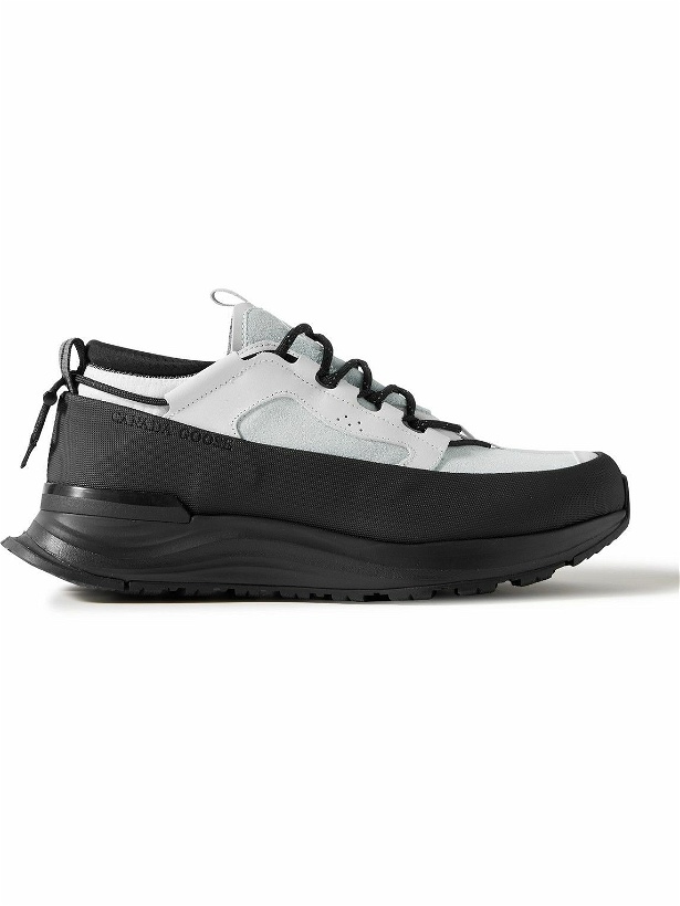 Photo: Canada Goose - Glacier Trail Rubber and Leather-Trimmed Suede Hiking Sneakers - Black