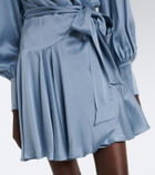 Zimmermann Silk satin wrap dress