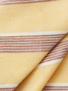 De Petrillo - 7cm Striped Linen and Silk-Blend Tie