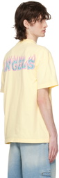 Palm Angels Yellow Flames Vint T-Shirt
