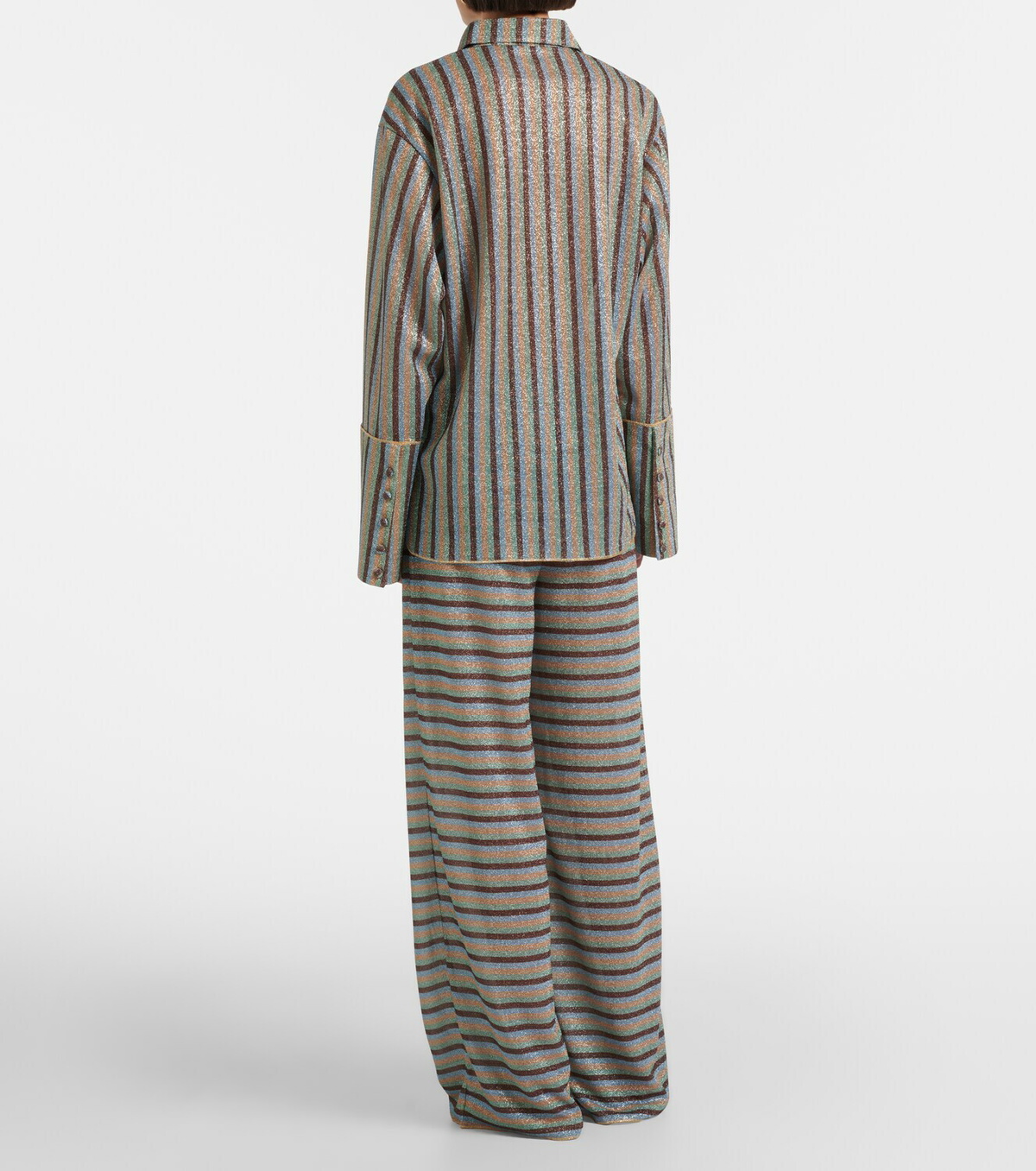 Oséree Lumière striped straight pants