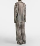 Oséree Lumière striped straight pants