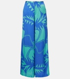 Poupette St Barth Clea printed high-rise wide-leg pants