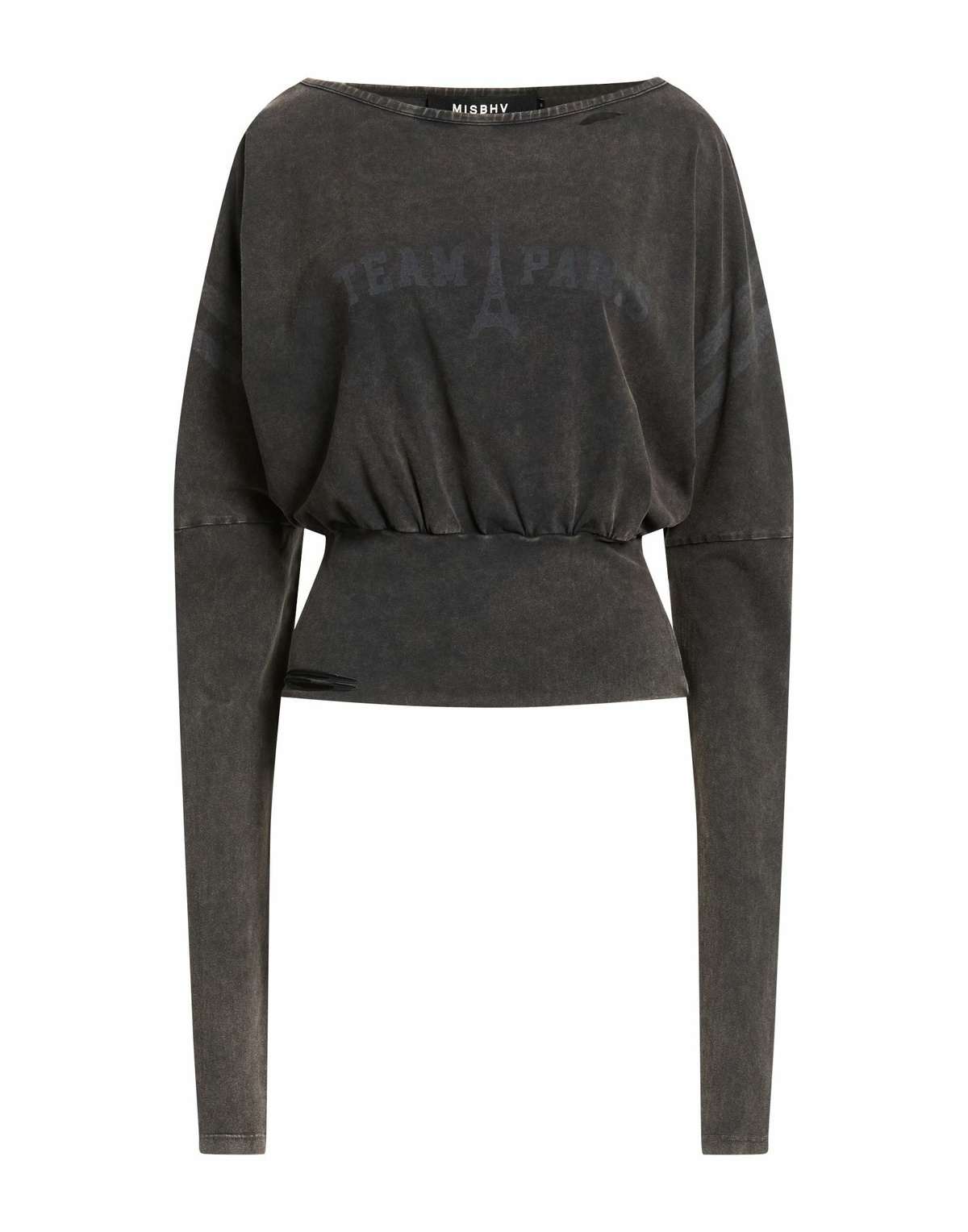 MISBHV Black Cropped Long Sleeve Sport Top MISBHV