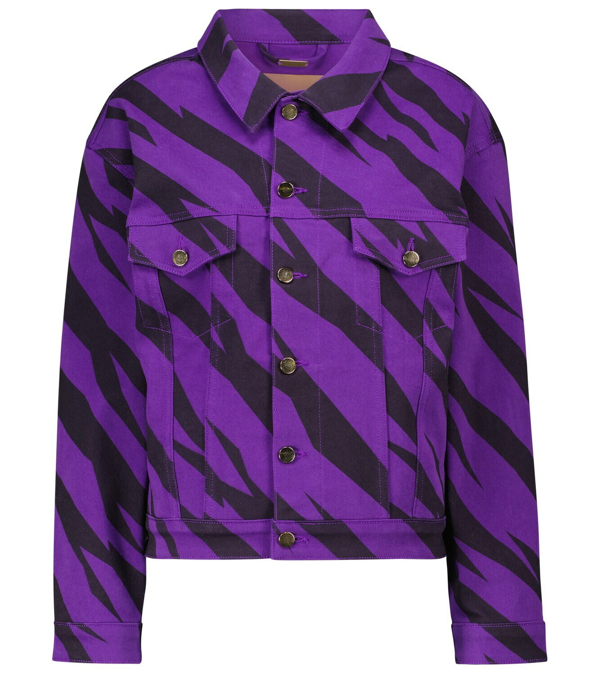 Alexandre Vauthier - Animal-print denim jacket
