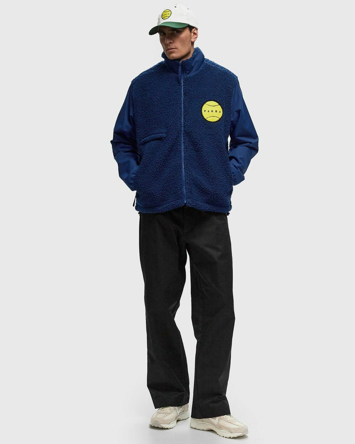 By Parra Balled Fleece Jacket Blue Fleece Jackets