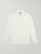 Kartik Research - Pataudi Striped Silk Shirt - White