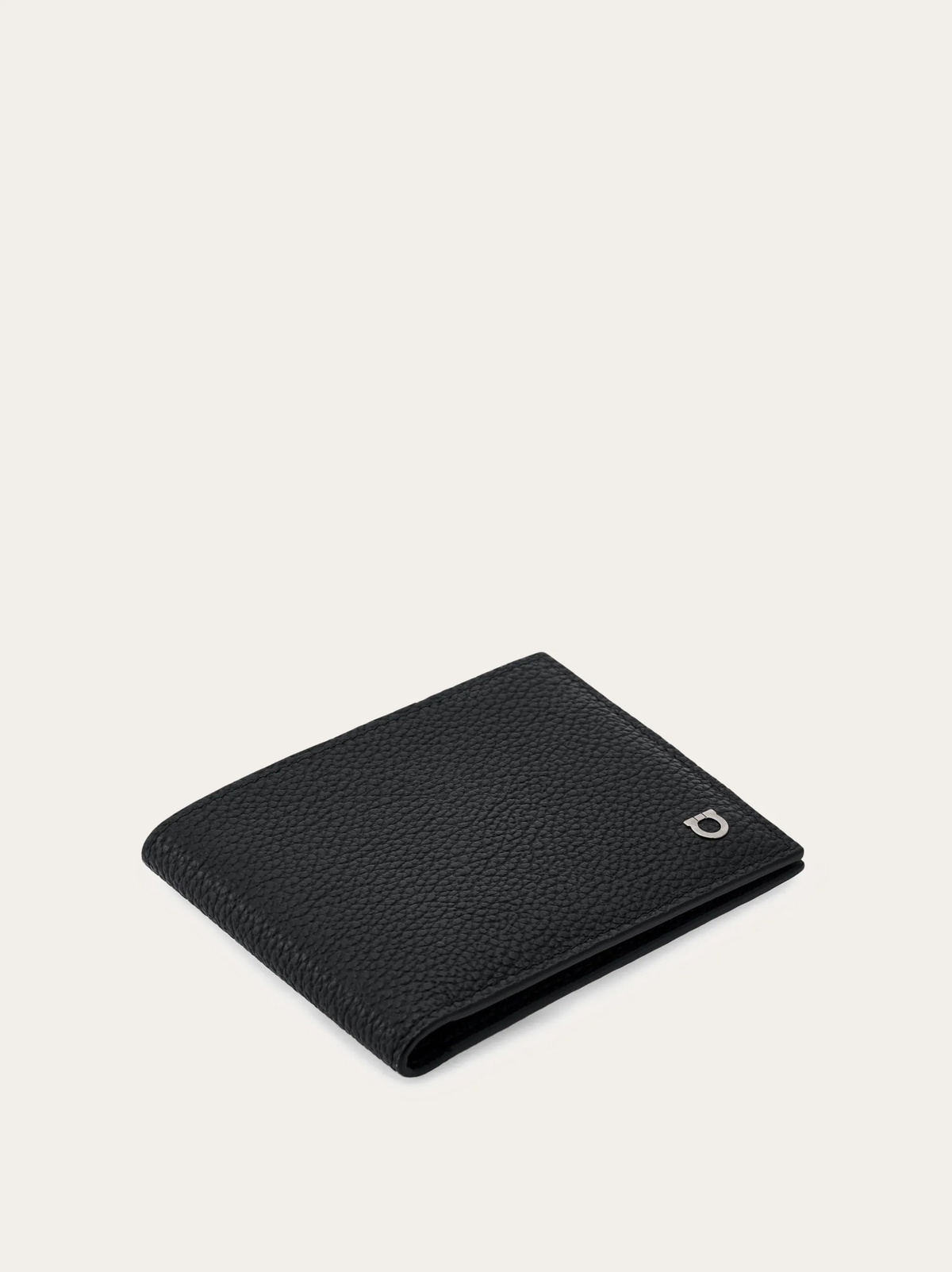 Ferragamo Mens Gancini bifold wallet in Black