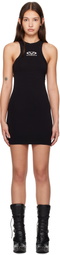 VETEMENTS Black Oval Logo Tanktop Minidress