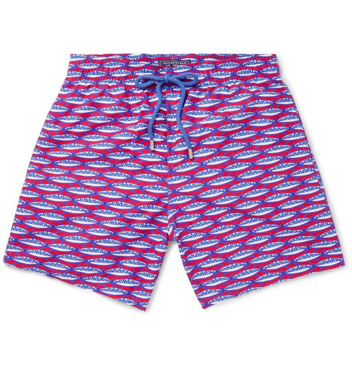 Photo: Vilebrequin - Moorea Mid-Length Printed Swim Shorts - Men - Red