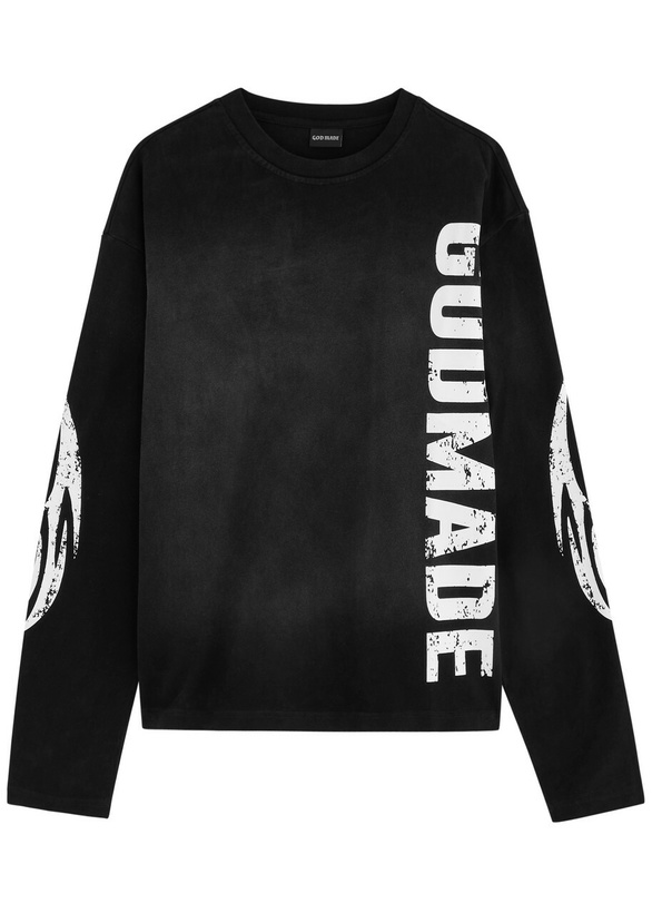 Photo: God Made Heritage Logo-print Cotton top Black
