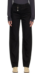 LEMAIRE Black Five Pockets Twisted Jeans