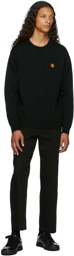 Kenzo Black Crewneck Tiger Crest Sweater