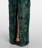 Emilia Wickstead Aislinn floral cloqué bustier gown