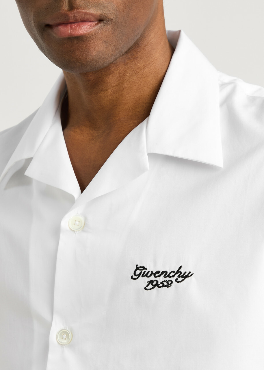 新品☆GIVENCHY☆ロゴ入り コットンポプリン 半袖 シャツ 白 Givenchy Logo-embroidered Cotton-poplin Shirt White Givenchy