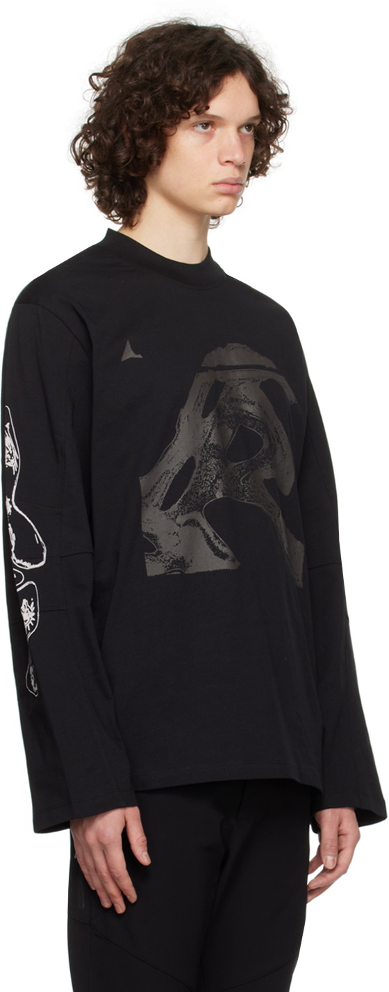 ROA Black Graphic Long Sleeve T-Shirt ROA