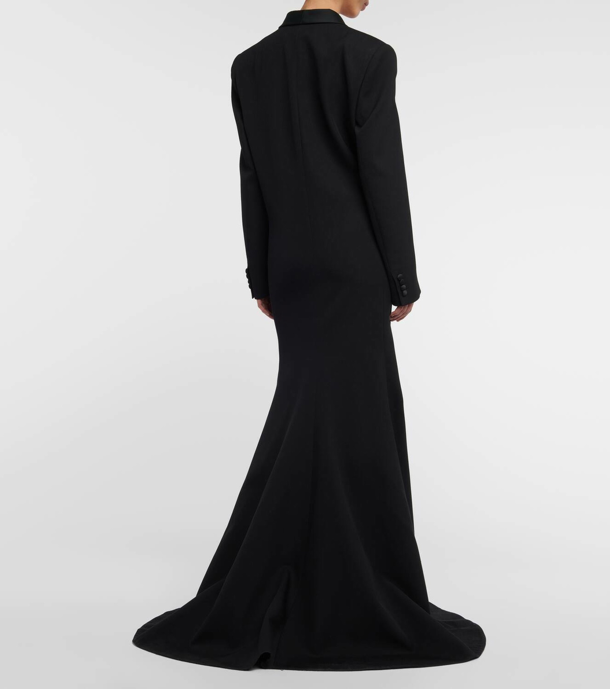 Valentino Shawl-collar wool gown