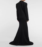 Valentino Shawl-collar wool gown