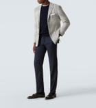 Kiton Prince Of Wales wool-blend blazer
