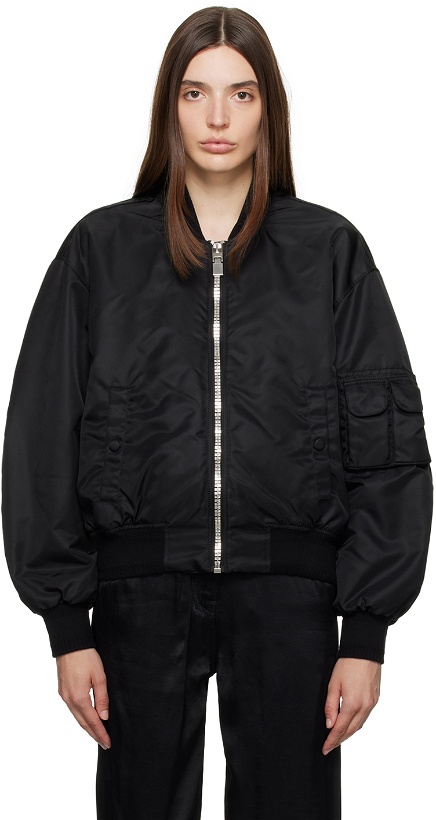 Photo: Givenchy Black Zip Bomber Jacket