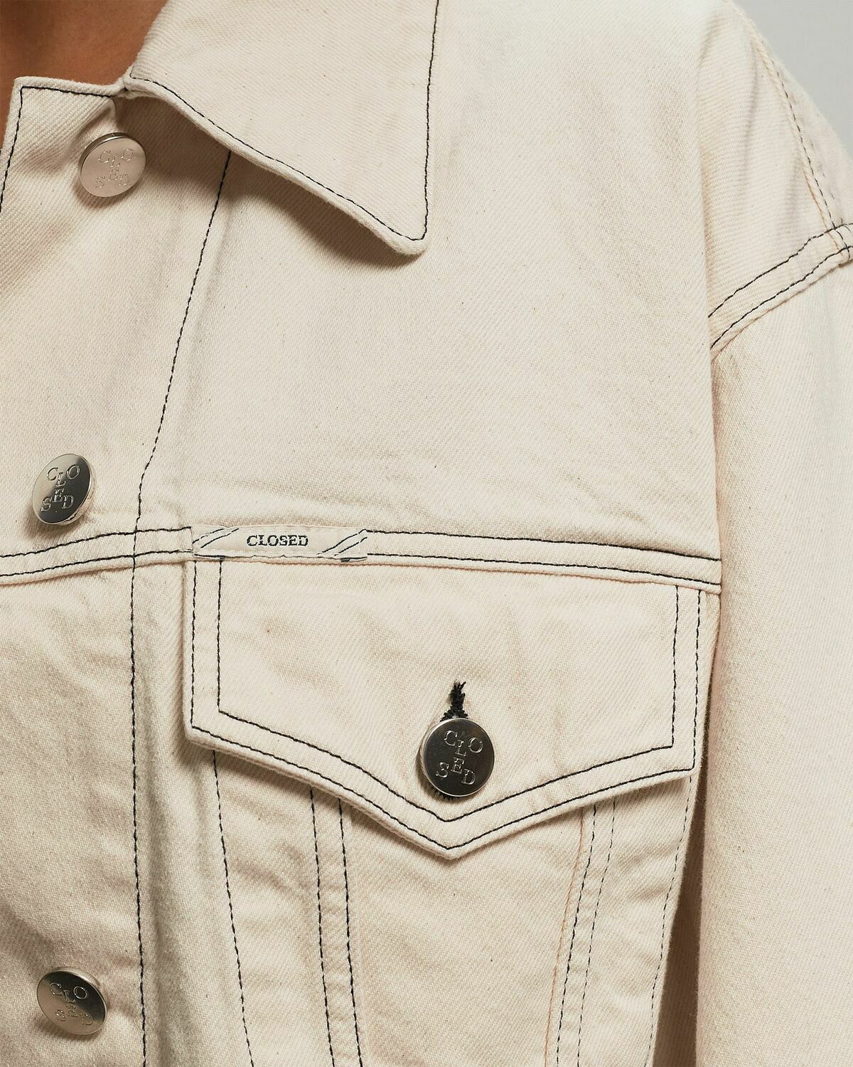 ARGUE JUSCOM JACKET WHITE ホワイトコットンジャケット Men's White Zip-Up Jacket with Chest Pocket, 100% Cotton (US