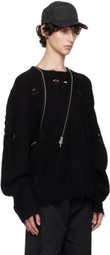 HELIOT EMIL Black Distressed Sweater