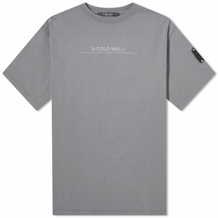 Photo: A-COLD-WALL* Men's Discourse T-Shirt in Slate