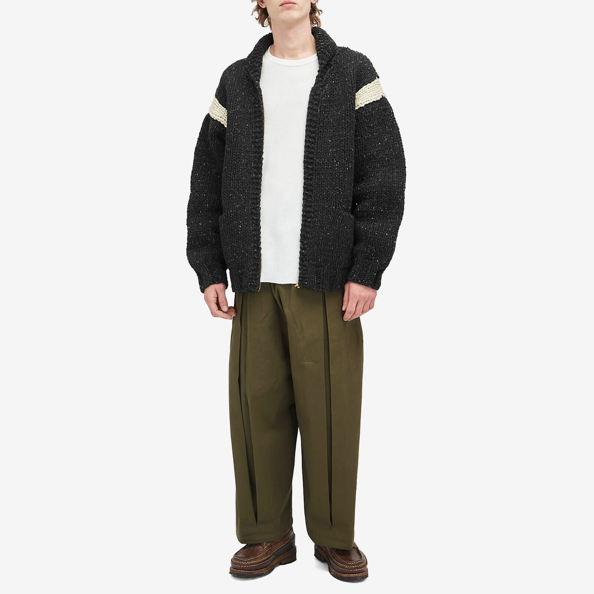 visvim Cowichan Hand Knit Sweater Black – LESS 17
