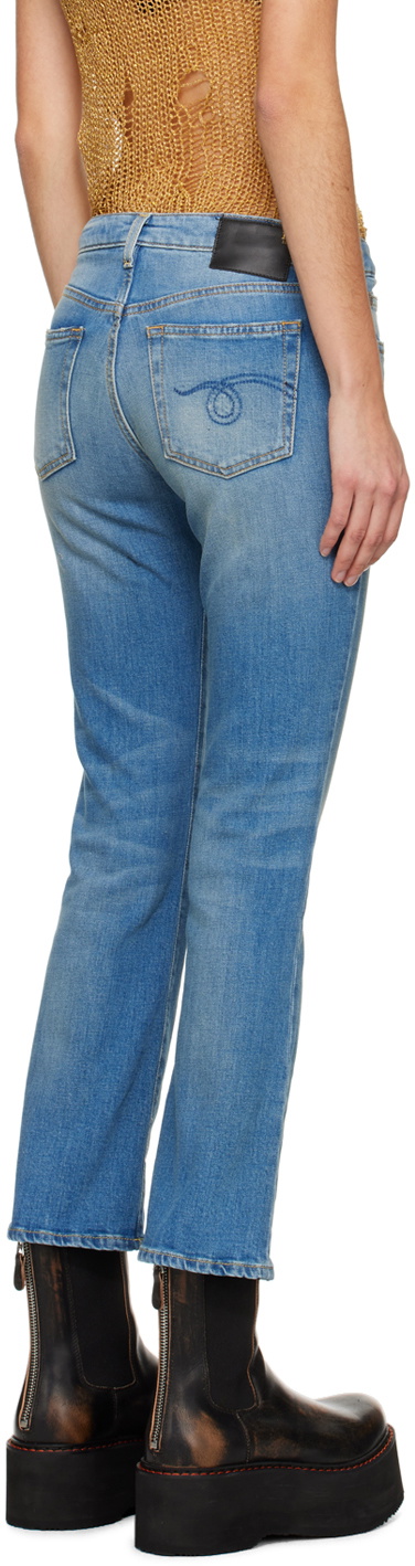 【関税込み】R13 ブルー Kick Fit ジーンズ R13 Kick Fit Mid-Rise Jeans - Bergdorf Goodman