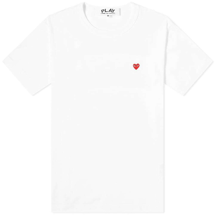 Photo: Comme des Garçons Play Men's Little Red Heart T-Shirt in White