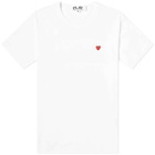 Comme des Garçons Play Men's Little Red Heart T-Shirt in White