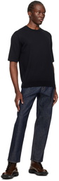 AURALEE Black Hard Twist T-Shirt