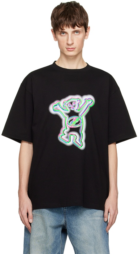 Photo: We11done Black Colorful Teddy T-Shirt