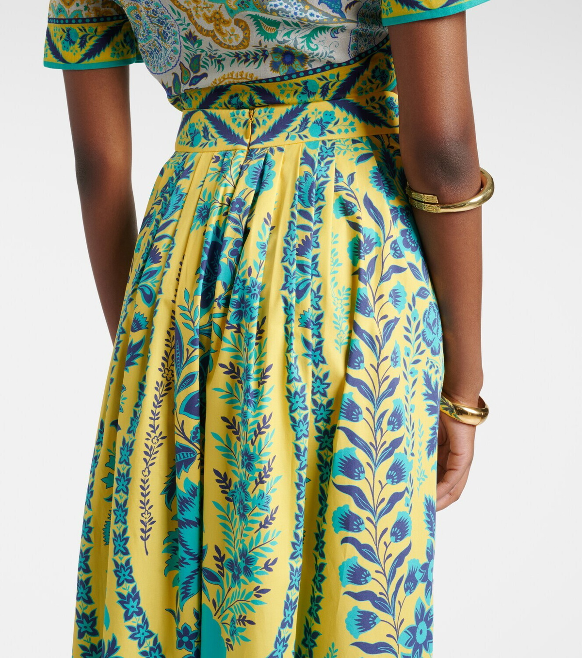 Etro Printed cotton maxi skirt
