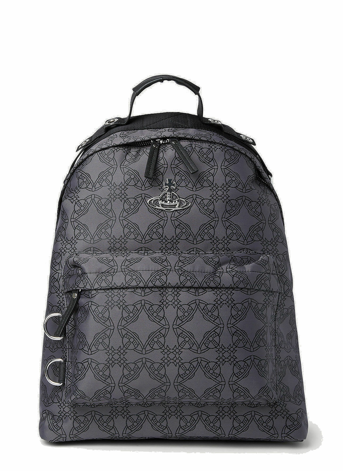 Vivienne Westwood - Edward Orb Embroidery Backpack in Grey Vivienne ...