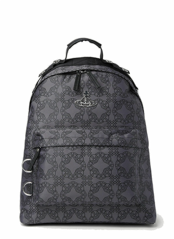 Photo: Vivienne Westwood - Edward Orb Embroidery Backpack in Grey